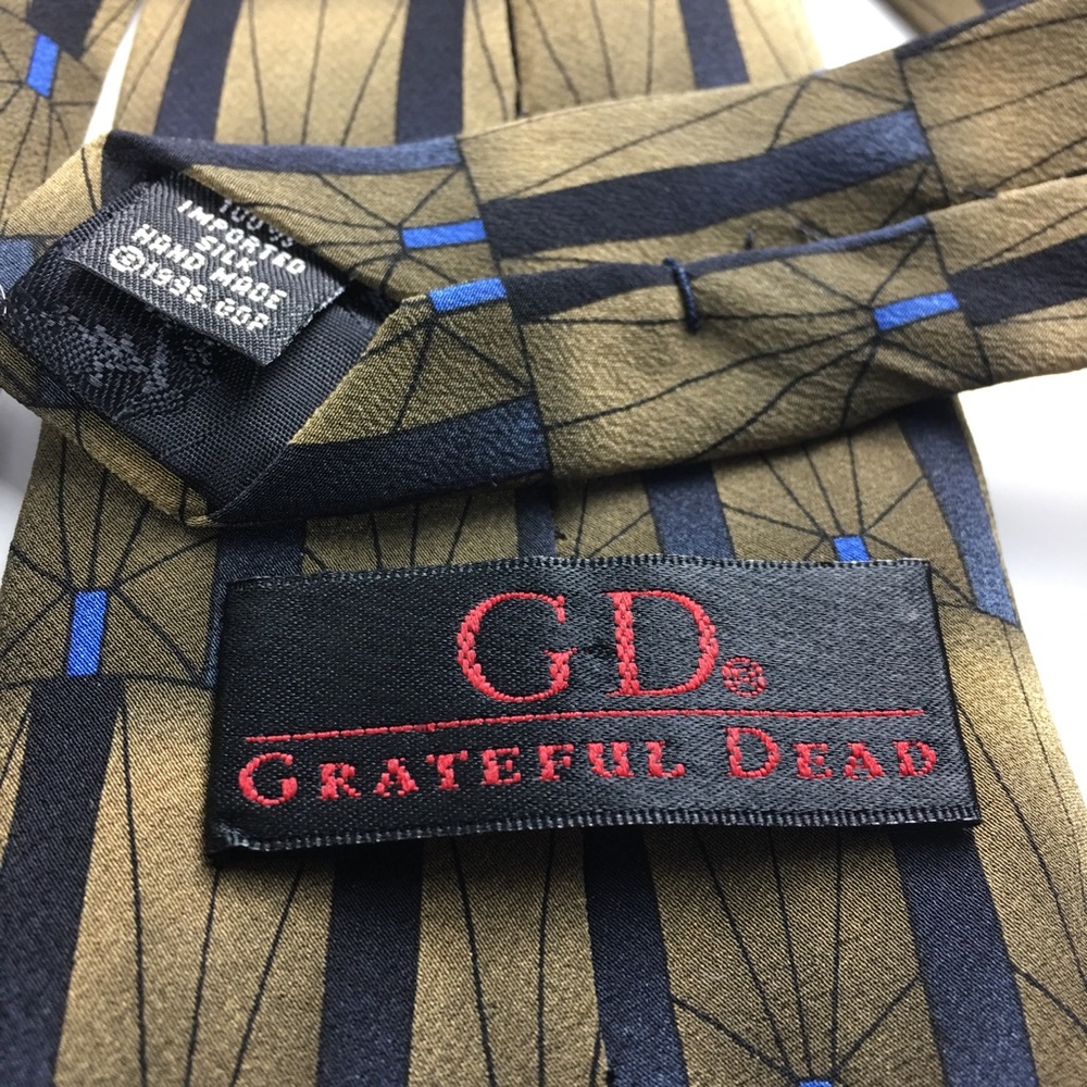 Grateful Dead Brown Multicolor Pattern Mens Tie